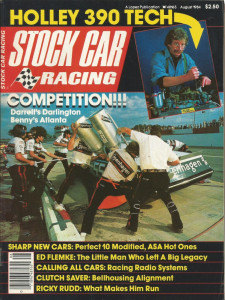 STOCK CAR RACING 1984 AUG - Flemke, Rudd, Parsons, Holley 390, Darrell, Benny